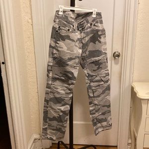 True religion camo moto jeans